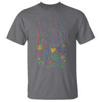 No War On Iran Colorful Peace Graphic T Shirt Retro Anti War Protest