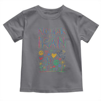 No War On Iran Colorful Peace Graphic Toddler T Shirt Retro Anti War Protest