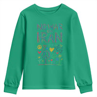 No War On Iran Colorful Peace Graphic Youth Sweatshirt Retro Anti War Protest