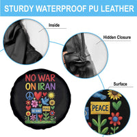 No War On Iran Colorful Peace Protest Spare Tire Cover Anti War Activist Statement