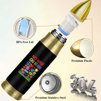 No War On Iran Colorful Peace Protest Bullet Tumbler Anti War Activist Statement