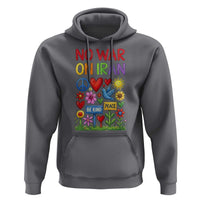 No War On Iran Colorful Peace Protest Hoodie Anti War Activist Statement