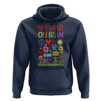 No War On Iran Colorful Peace Protest Hoodie Anti War Activist Statement