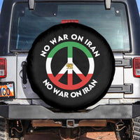 No War On Iran Peace Symbol Spare Tire Cover Iranian Lion Emblem Anti War Protest