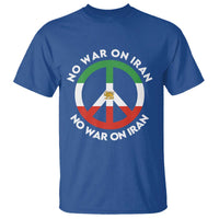 No War On Iran Peace Symbol T Shirt Iranian Lion Emblem Anti War Protest