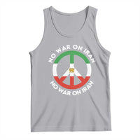 No War On Iran Peace Symbol Tank Top Iranian Lion Emblem Anti War Protest