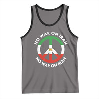 No War On Iran Peace Symbol Tank Top Iranian Lion Emblem Anti War Protest