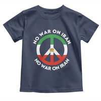 No War On Iran Peace Symbol Toddler T Shirt Iranian Lion Emblem Anti War Protest