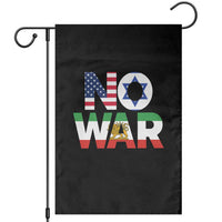 No War USA Israel Iran Flags Garden Flag Anti War Protest Political Statement