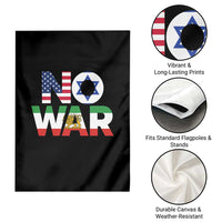No War USA Israel Iran Flags Garden Flag Anti War Protest Political Statement