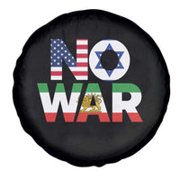 No War USA Israel Iran Flags Spare Tire Cover Anti War Protest Political Statement