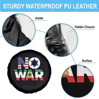 No War USA Israel Iran Flags Spare Tire Cover Anti War Protest Political Statement