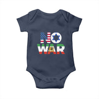 No War USA Israel Iran Flags Baby Onesie Anti War Protest Political Statement