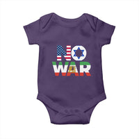 No War USA Israel Iran Flags Baby Onesie Anti War Protest Political Statement