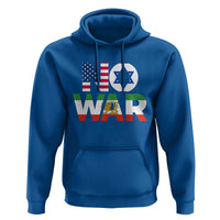 No War USA Israel Iran Flags Hoodie Anti War Protest Political Statement