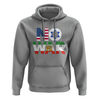No War USA Israel Iran Flags Hoodie Anti War Protest Political Statement