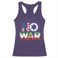 No War USA Israel Iran Flags Racerback Tank Top Anti War Protest Political Statement