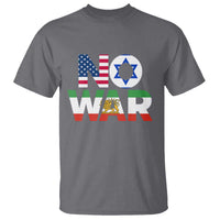 No War USA Israel Iran Flags T Shirt Anti War Protest Political Statement