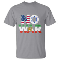 No War USA Israel Iran Flags T Shirt Anti War Protest Political Statement