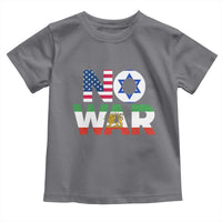 No War USA Israel Iran Flags Toddler T Shirt Anti War Protest Political Statement
