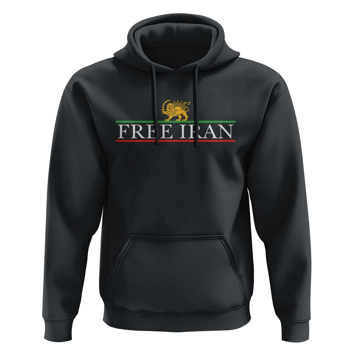 Free Iran Lion And Sun Graphic Hoodie Iranian Freedom Supporters