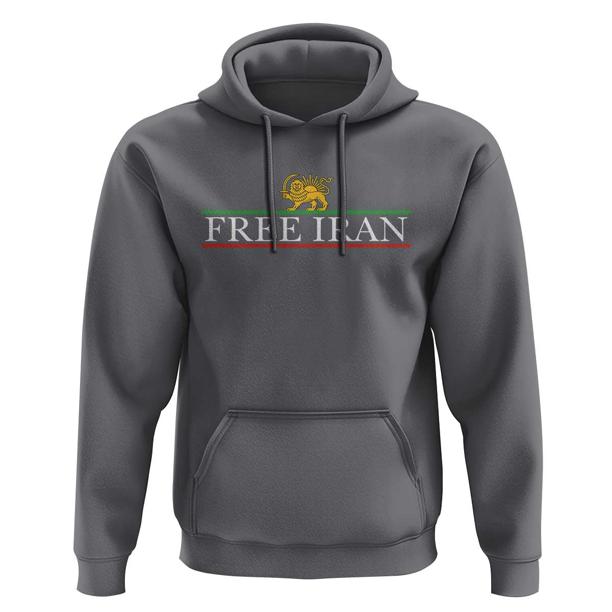 Free Iran Lion And Sun Graphic Hoodie Iranian Freedom Supporters