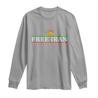 Free Iran Lion And Sun Graphic Long Sleeve Shirt Iranian Freedom Supporters