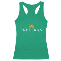 Free Iran Lion And Sun Graphic Racerback Tank Top Iranian Freedom Supporters
