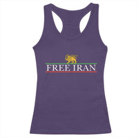 Free Iran Lion And Sun Graphic Racerback Tank Top Iranian Freedom Supporters