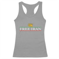 Free Iran Lion And Sun Graphic Racerback Tank Top Iranian Freedom Supporters