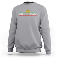 Free Iran Lion And Sun Graphic Sweatshirt Iranian Freedom Supporters