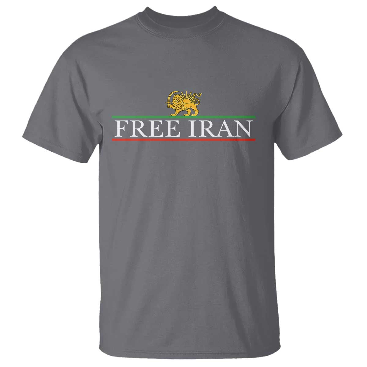 Free Iran Lion And Sun Graphic T Shirt Iranian Freedom Supporters