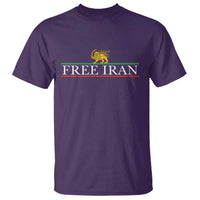 Free Iran Lion And Sun Graphic T Shirt Iranian Freedom Supporters