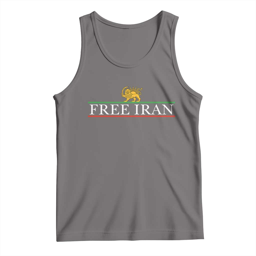 Free Iran Lion And Sun Graphic Tank Top Iranian Freedom Supporters