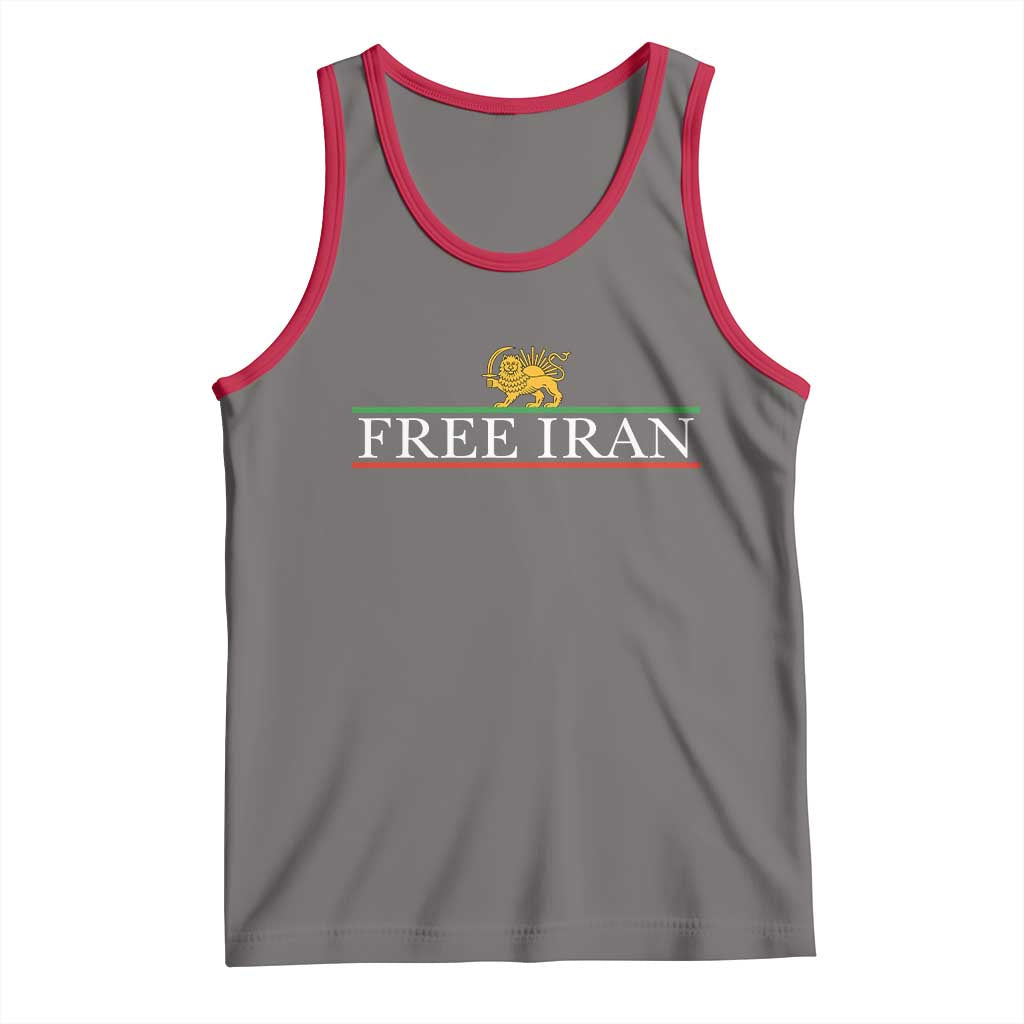 Free Iran Lion And Sun Graphic Tank Top Iranian Freedom Supporters