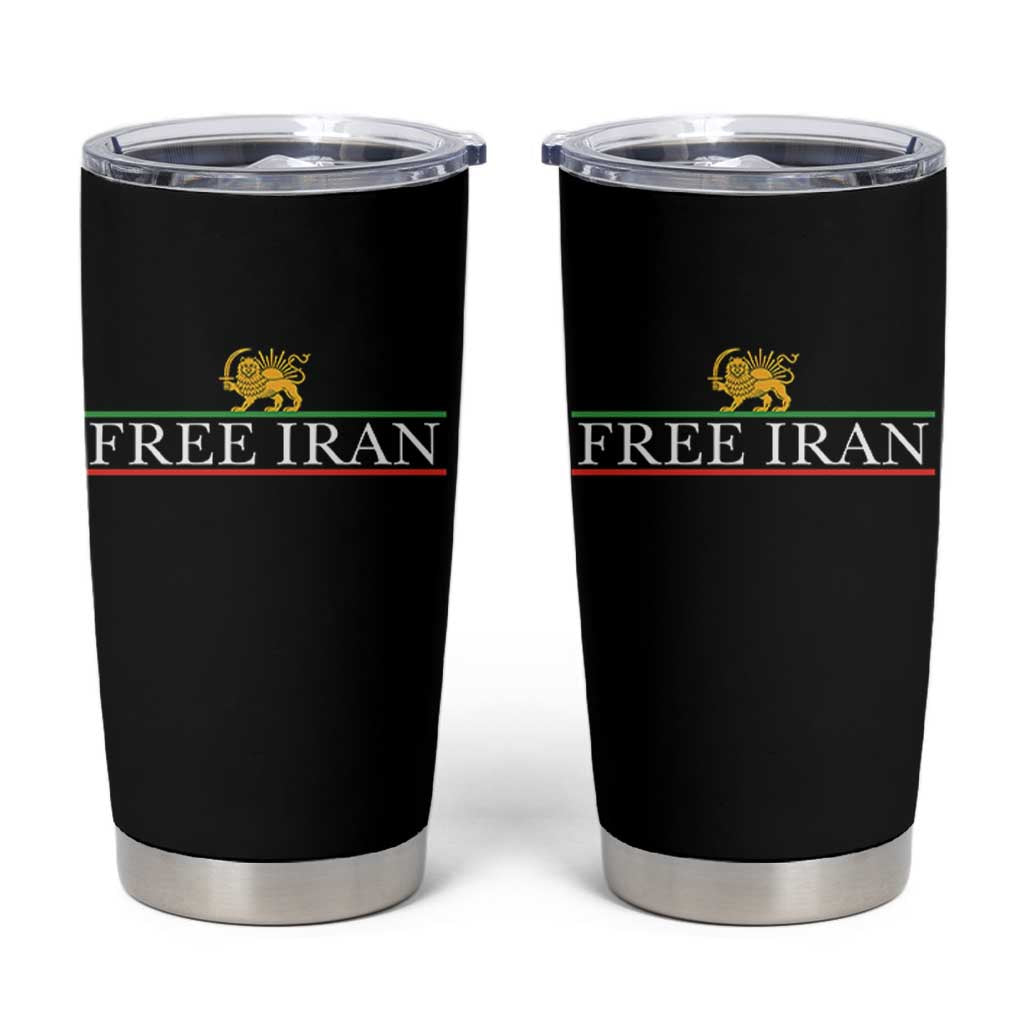 Free Iran Lion And Sun Graphic Tumbler Cup Iranian Freedom Supporters