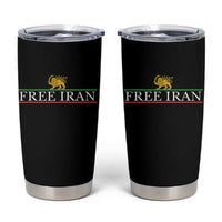 Free Iran Lion And Sun Graphic Tumbler Cup Iranian Freedom Supporters