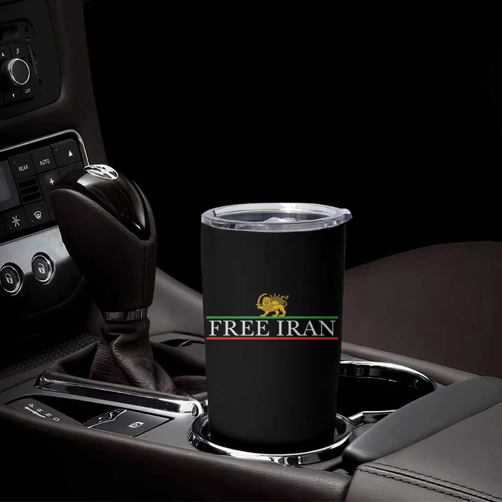 Free Iran Lion And Sun Graphic Tumbler Cup Iranian Freedom Supporters