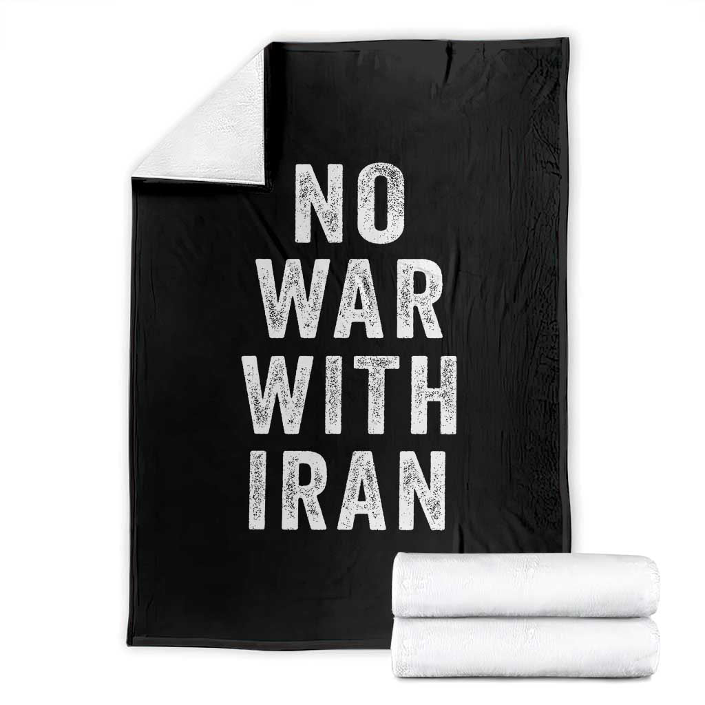 No War With Iran Throw Blanket Anti War Peace Protest Iranian People