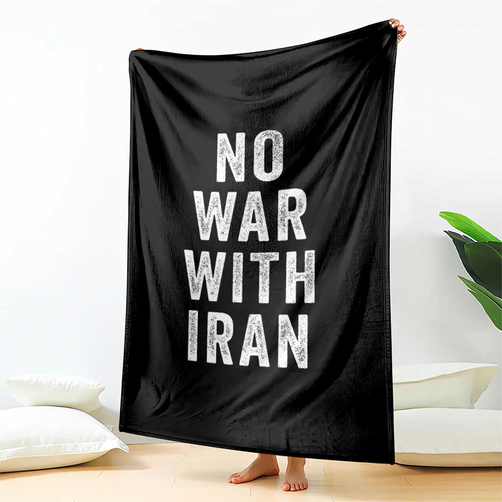 No War With Iran Throw Blanket Anti War Peace Protest Iranian People
