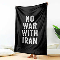 No War With Iran Throw Blanket Anti War Peace Protest Iranian People