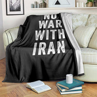 No War With Iran Throw Blanket Anti War Peace Protest Iranian People