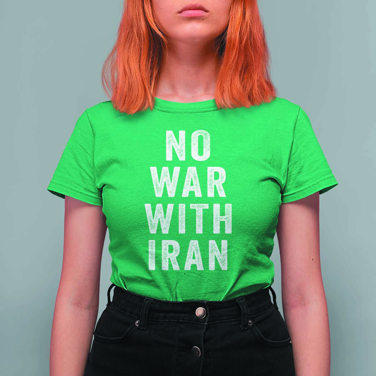 No War With Iran T Shirt For Women Anti War Peace Protest Iranian People