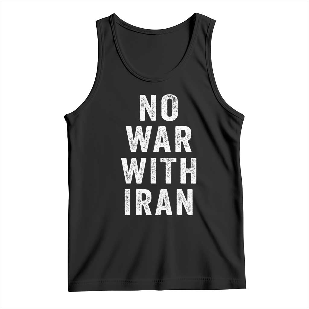 No War With Iran Tank Top Anti War Peace Protest Iranian People