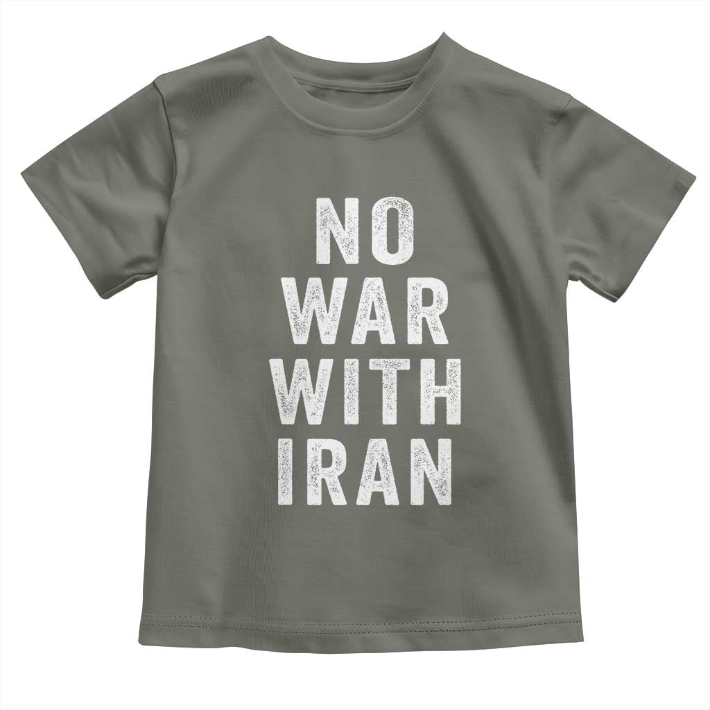 No War With Iran Toddler T Shirt Anti War Peace Protest Iranian People