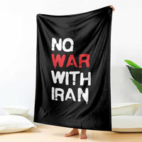 No War With Iran Throw Blanket Anti War Peace Activist Protest Iranian People