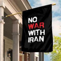 No War With Iran Garden Flag Anti War Peace Activist Protest Iranian People