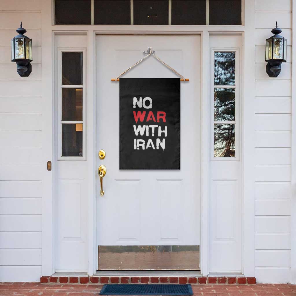 No War With Iran Garden Flag Anti War Peace Activist Protest Iranian People