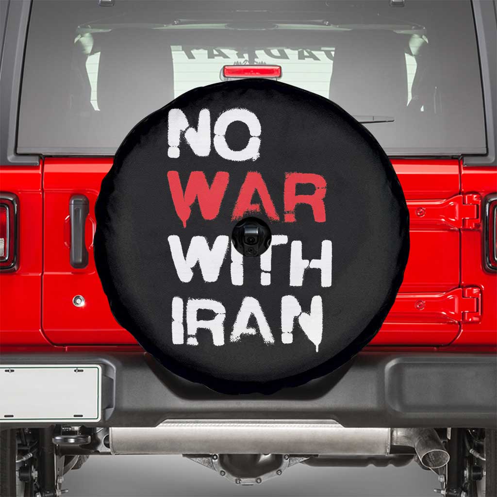 No War With Iran Spare Tire Cover Anti War Peace Activist Protest Iranian People