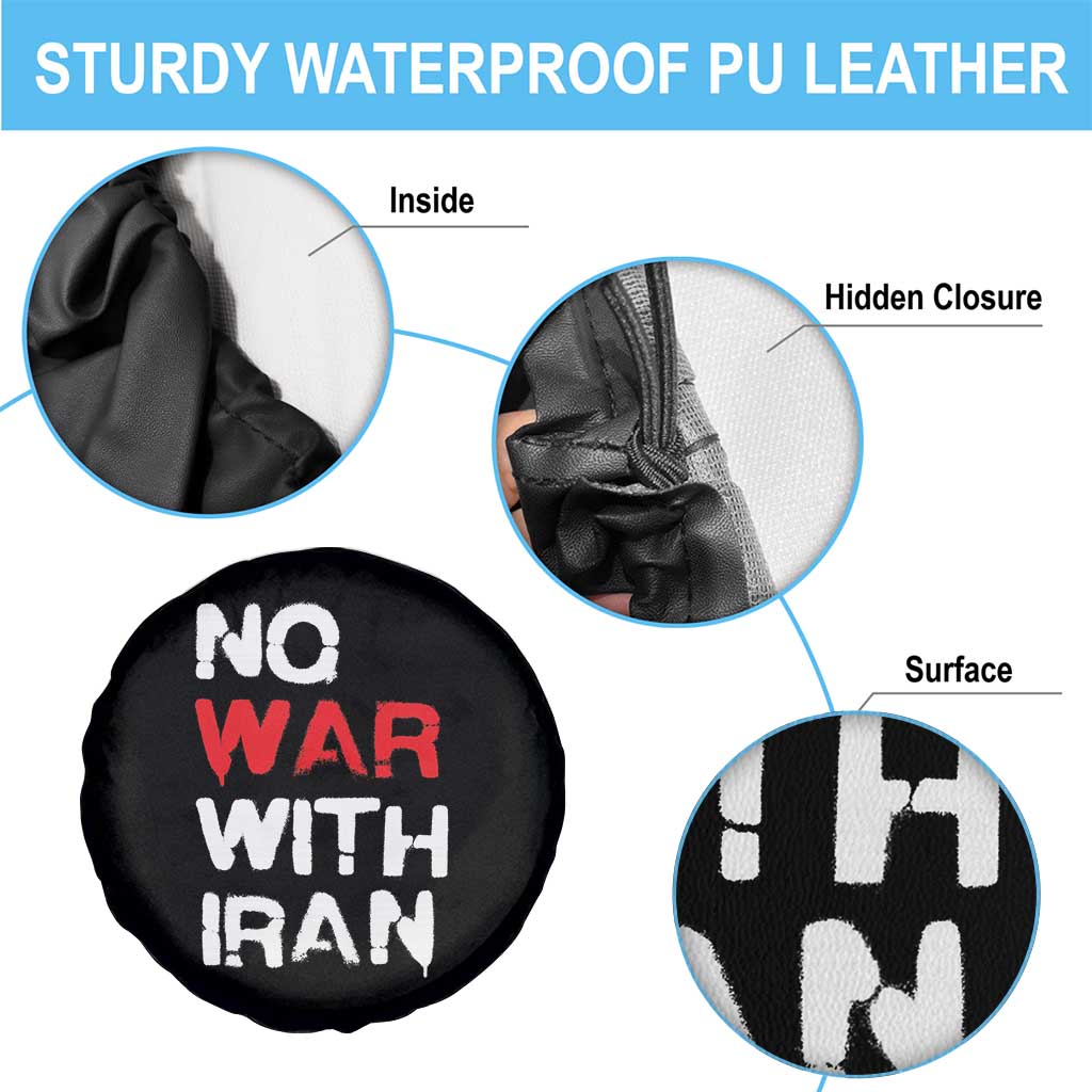 No War With Iran Spare Tire Cover Anti War Peace Activist Protest Iranian People